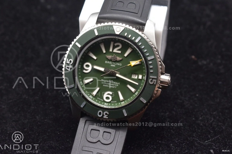 Green Edition Best Dark Black Black Automatic A2824 Strap Bezel 1:1 Rubber Dial TF Superocean On 44 0309